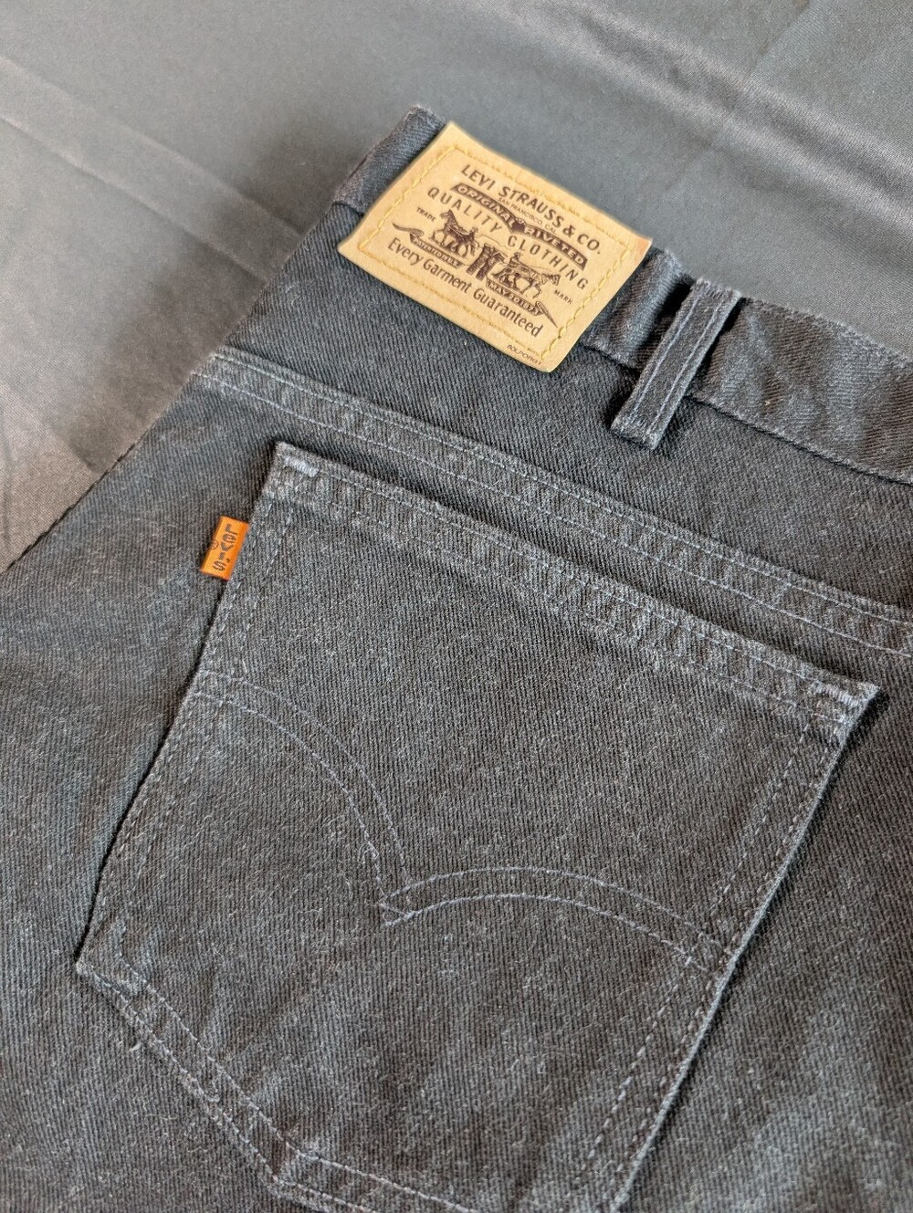 Vintage Levi's Men's Deadstock Orange Tab 619 Black 36x30